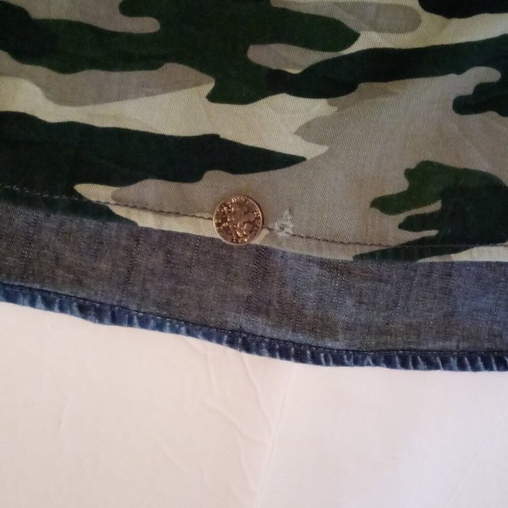 Ashley Stewart chambray/camo dress sz 16 NEW, 1st photo is back side NEW - Picture 14 of 14